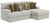 Tori - 2 Piece Sofa Chaise With Comfort Coil Seating And 6 Accent Pillows Included (Right Side Facing Chaise) - Birch