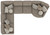Turner - 5 Piece Sectional With RSF Cuddler - Mushroom