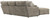 Turner - 3 Piece Sectional With Cocktail Ottoman - Mushroom
