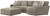 Turner - 2 Piece Sofa Cuddler With Right Side Facing Cuddler And Cocktail Ottoman - Mushroom