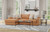 Minori - Italian Leather 2 Piece Sofa / Chaise With LSF Chaise - Whiskey