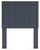 Simmenfort - Twin Panel Headboard - Navy Blue