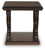 Maylee - Square End Table - Dark Brown