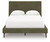 Chirason - Full Upholstered Bed With Roll Slats - Sage Green