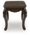 Maylee - Rectangular End Table With Cabriole Legs - Dark Brown