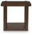 Breckington - Rectangular End Table - Dark Brown