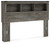 Frandern - Queen Bookcase Headboard - Gray