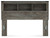 Frandern - Queen Bookcase Headboard - Gray