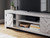 Cayboni - LG TV Stand With Fireplace Option - Whitewash