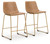 Ciabori - Tall Upholstered Barstool (Set of 2) - Toast / Gold