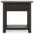 Tyler Creek - Chair Side End Table - Black / Gray