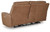 DeepWakes - Power Reclining Loveseat / Console / Adjustable Headrest - Caramel