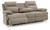 Side-Swipe - Reclining Sofa With Drop Down Table - Mocha