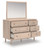 Arloster - Dresser And Mirror - Tan