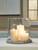 Saskia - Candle Holder - Clear / Beige