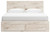 Lawroy - King Panel Bed With Storage Footboard And 2 Under Bed Storage Units - Light Natural