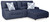 Acklen Place - 3-Piece Power Reclining Sectional Sofa With Raf Chaise - Navy