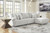 Top Tier - 3-Piece Reclining Sectional Sofa With Raf Press Back Chaise - Alloy