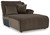 Top Tier - 3-Piece Reclining Sectional With Raf Press Back Chaise - Chocolate
