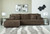 Top Tier - 3-Piece Reclining Sectional Sofa With Laf Chaise - Chocolate