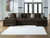 Midnight-Madness - 3-Piece Double Chaise Sectional - Chocolate