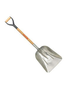 30'' ALUM #10 SCOOP SHOVEL, 12 G, WOOD HDL 30'' ALUM #10 SCOOP SHOVEL, 12 G, WOOD HDL