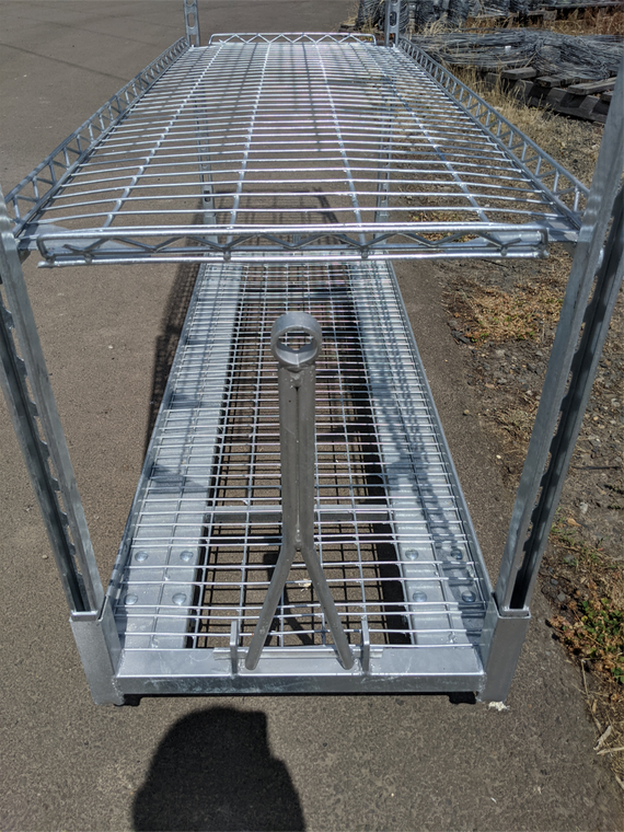 ROLLING PLANT RACKS, GREENHOUSE CARTS, 59X22, 4 SHELVES + BASE Grower