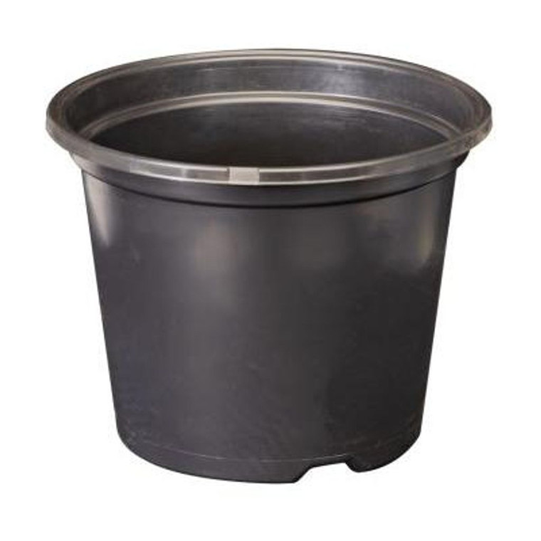 8" SHUTTLE POT, INJECTION MOLDED, BLACK, (100/CS)