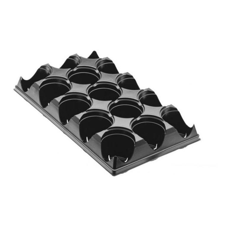 15 COUNT TRAY FOR 4" ROUND, BLACK, (100/CS)