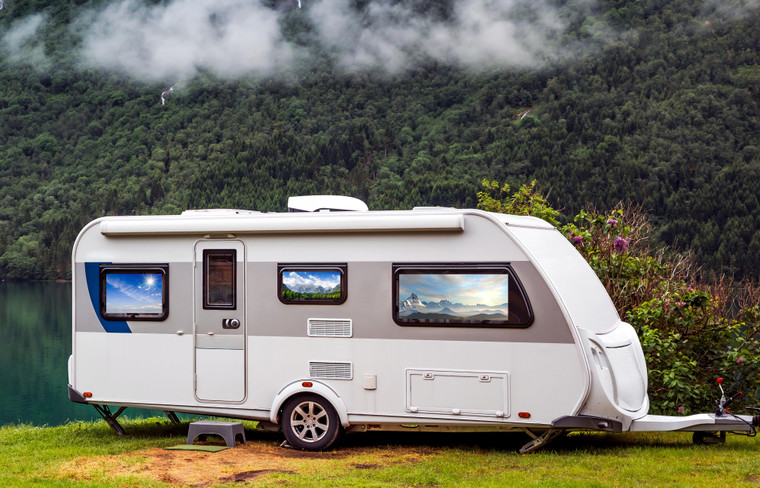 Our one-way vision exterior window film can be applied to any window, including your yacht or RV.