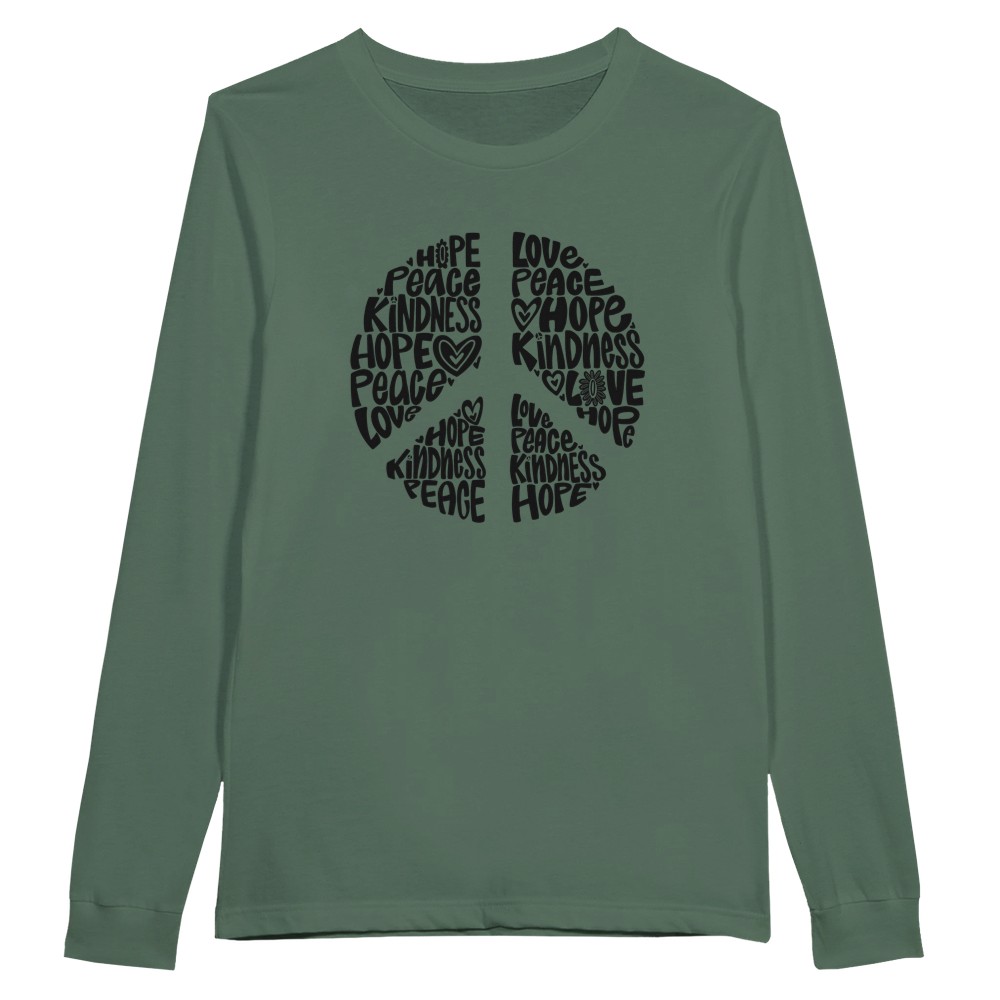 Hope, Peace, Kindness Long Sleeve T-shirt - Picture 19 of 31