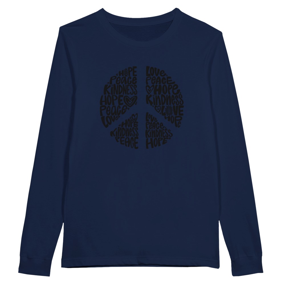 Hope, Peace, Kindness Long Sleeve T-shirt - Picture 25 of 31