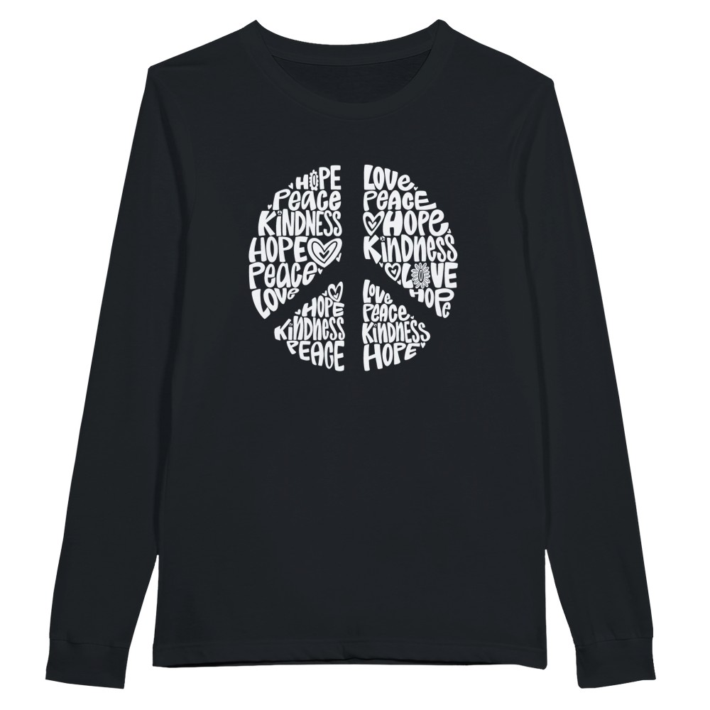 Hope, Peace, Kindness Long Sleeve T-shirt - Picture 27 of 31