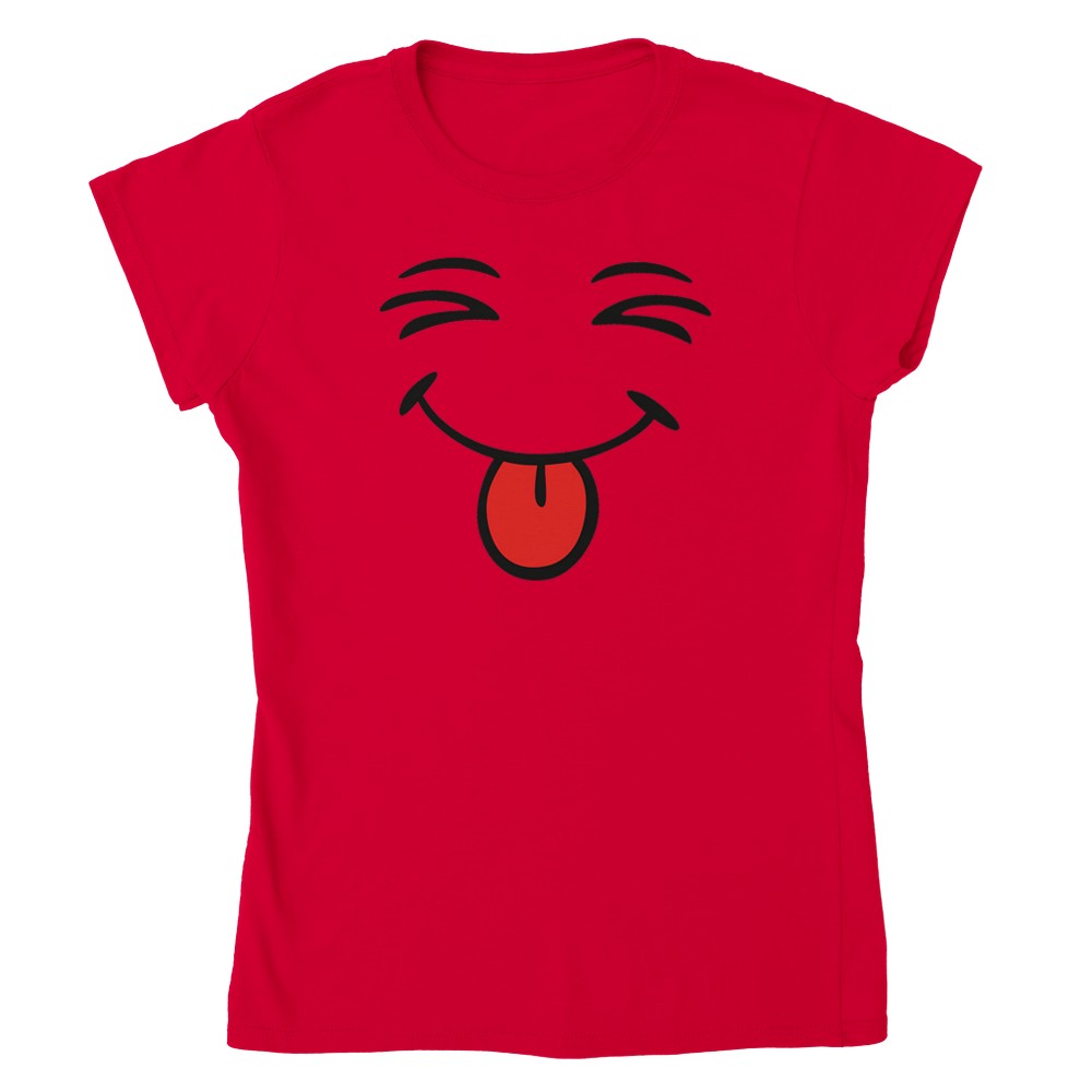 Camiseta para mujer cara sonriente con lengua - Imagen 34 de 53