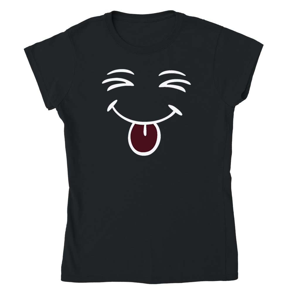 Camiseta para mujer cara sonriente con lengua - Imagen 47 de 53