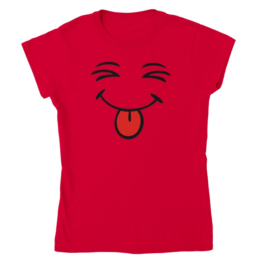 Camiseta para mujer cara sonriente con lengua - Imagen 50 de 53