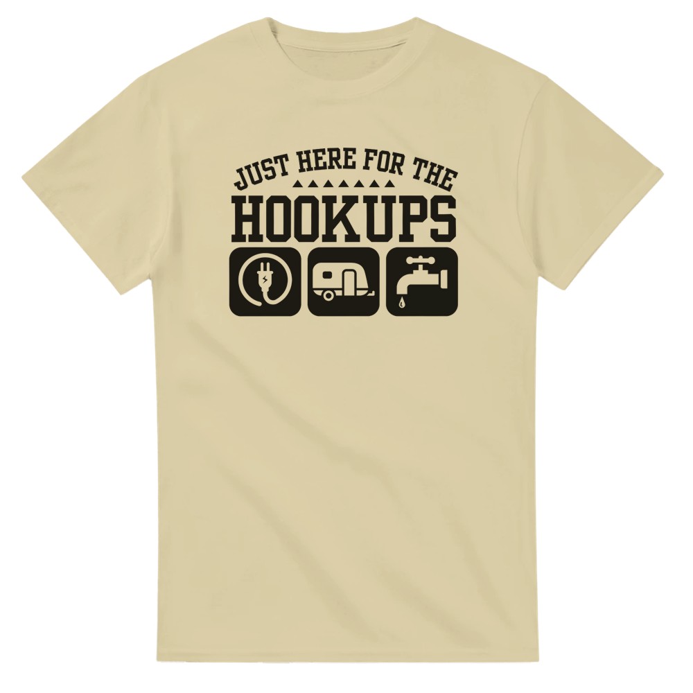 Just Here for the Hook Ups - Camping T-Shirt - Picture 14 of 76