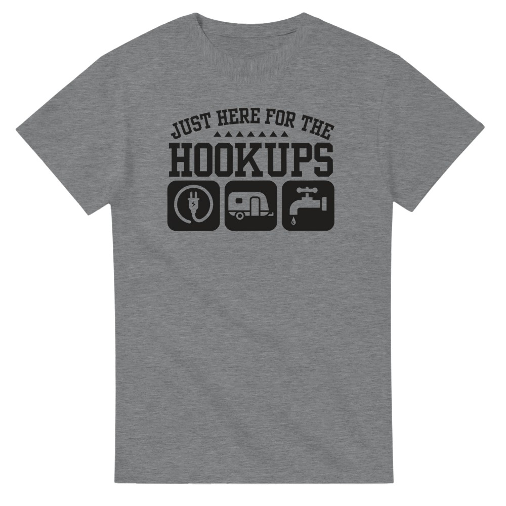 Just Here for the Hook Ups - Camping T-Shirt - Picture 26 of 76