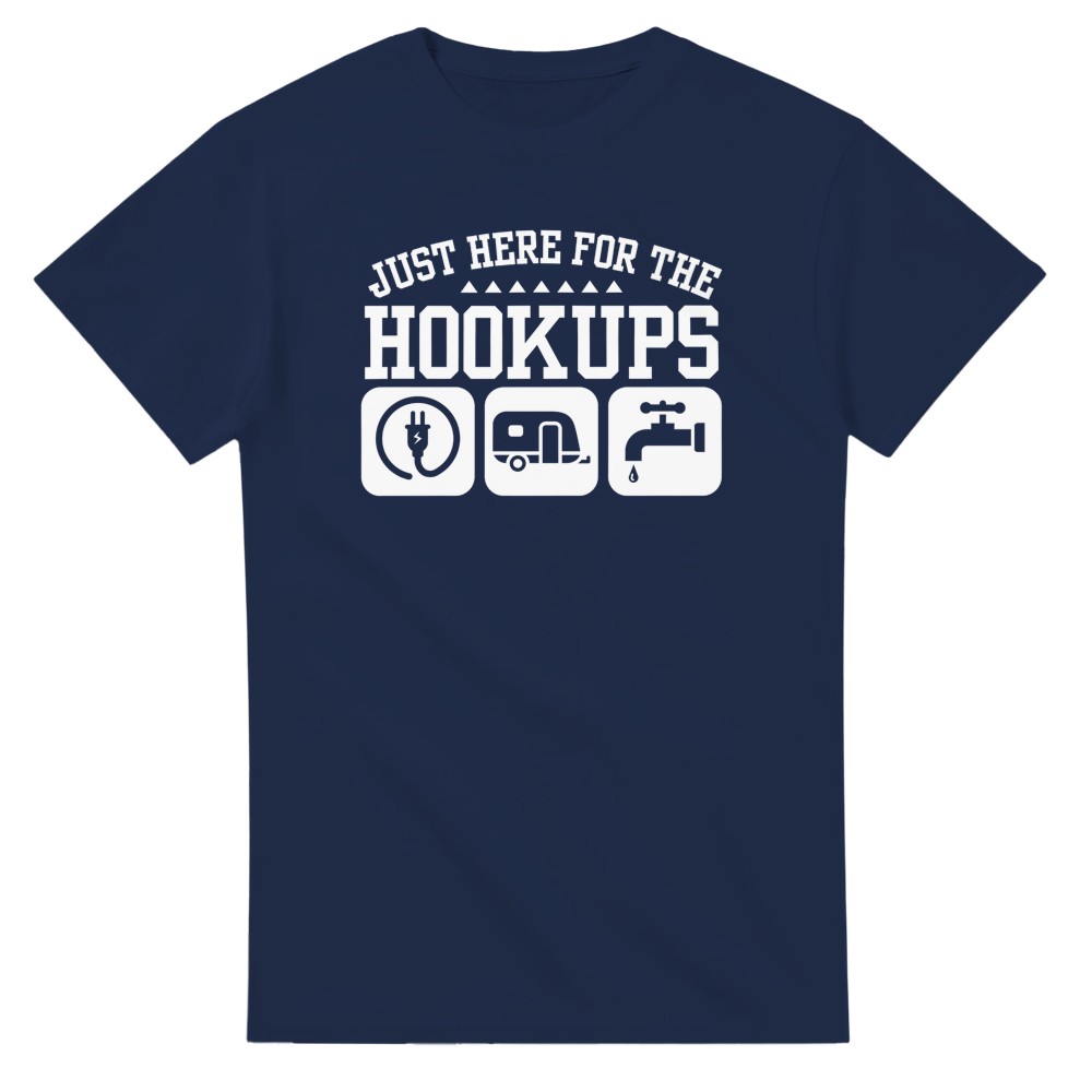 Just Here for the Hook Ups - Camping T-Shirt - Picture 64 of 76
