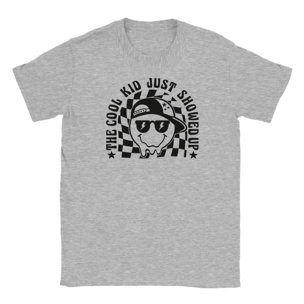 The Cool Kid Just Showed Up Kids Crewneck T-shirt img
