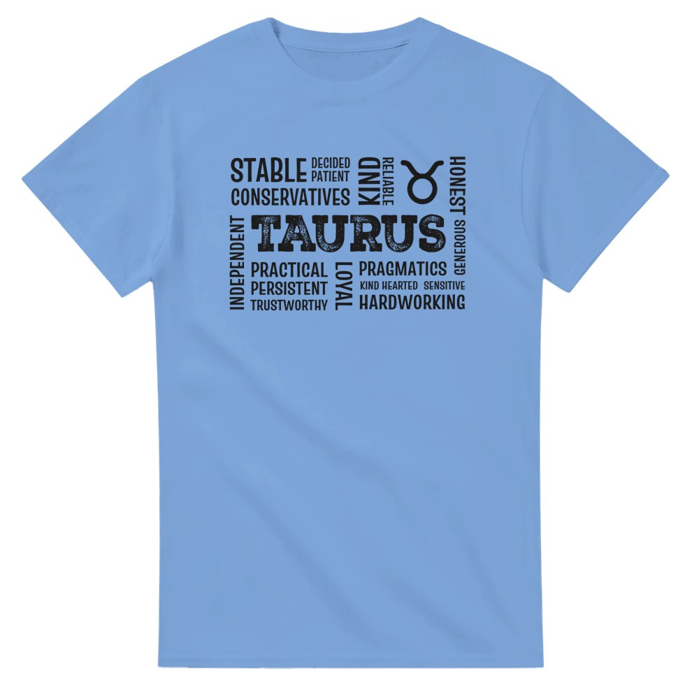 Taurus Word Art - Zodiac T-Shirt img