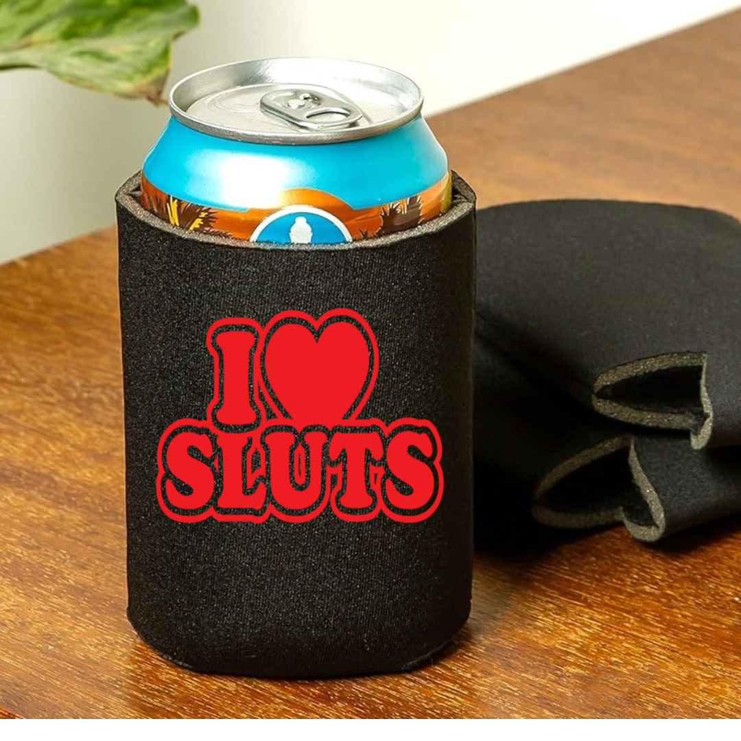 I Love Sluts Can Cooler 2-Pack, 4-Pack, or 6-Pack img