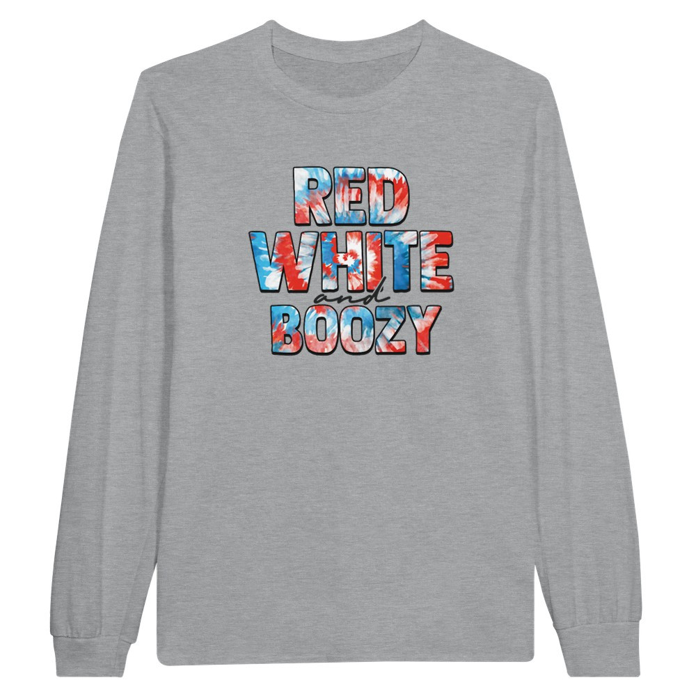 Red White and Boozy Long Sleeve T-shirt img
