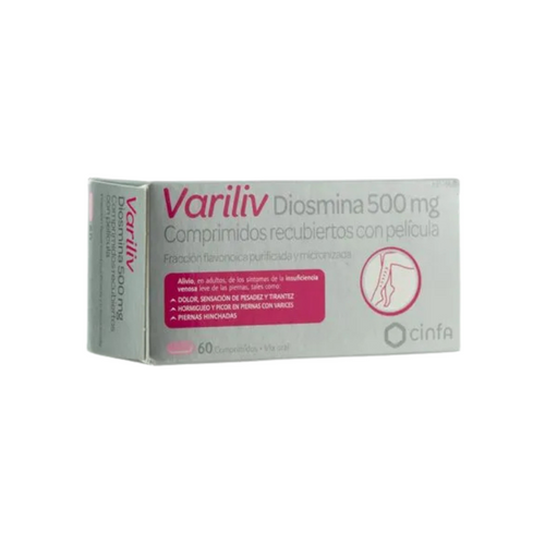 VARILIV DIOSMINA 500MG 60 COMPRIMIDOS RECUBIERTOS