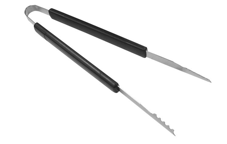 Grill Tong With Natural Oak Handle Grill Tong With Natural Oak Handle