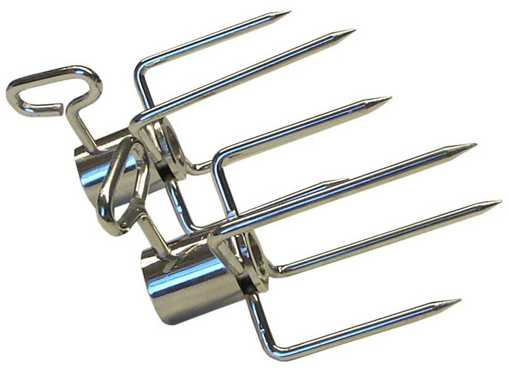 Heavy Duty Stainless Steel 4 Prong Large Animal Fork Set (Fits 3/4