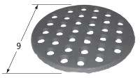 Big Green Egg Cast Iron Heat Plate with Dimensions Big Green Egg Cast Iron Heat Plate with Dimensions