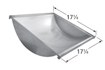 Charbroil Stainless Steel Heat Shield with Dimensions