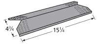 15 1/4 x 4 3/4, Heat Shield, Nexgrill, Sams - 90691 15 1/4 x 4 3/4, Heat Shield, Nexgrill, Sams - 90691