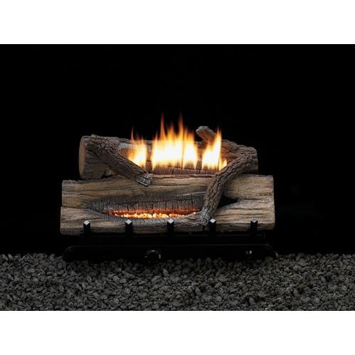 Empire 18" Whiskey River Gas Logs w V Free Contour Burner Empire 18" Whiskey River Gas Logs w V Free Contour Burner